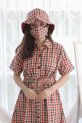 Monna Dress Tali Serut Kancing - DRO 1018 Merah